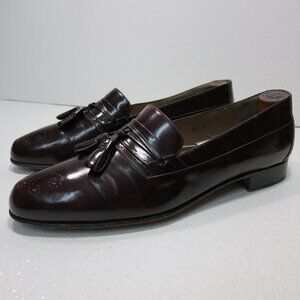 Bally Brisbane Leather Shoes Dress Tassel Loafers Men's Footwear Italy Sz 9.5 D